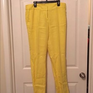 LOFT Yellow Marisa Slacks Size 12